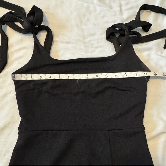 Birdy Grey XS Black Maxi Dress ~ Adjustable Tie Straps Front Slit Bridesmaid - Picture 6 of 10